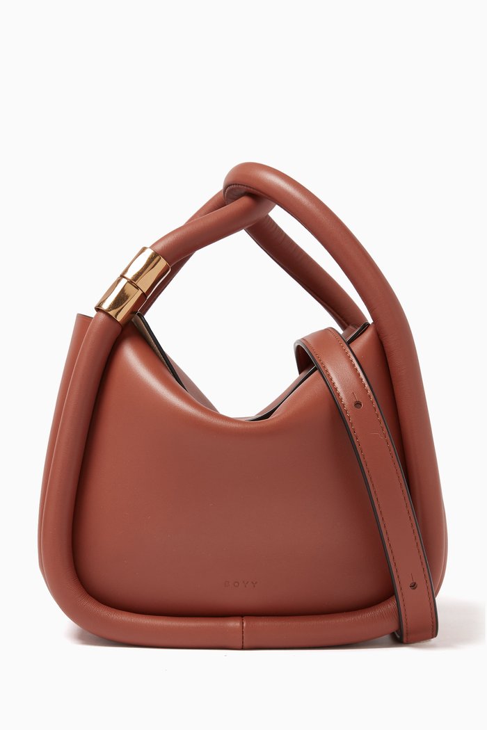 

Wonton 20 Top-handle Bag in Leather, Brown