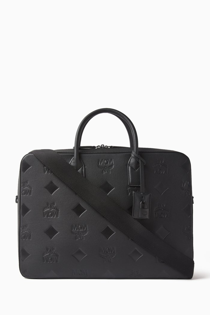 

Large Klassik Maxi Monogram Laptop Bag in Leather, Black