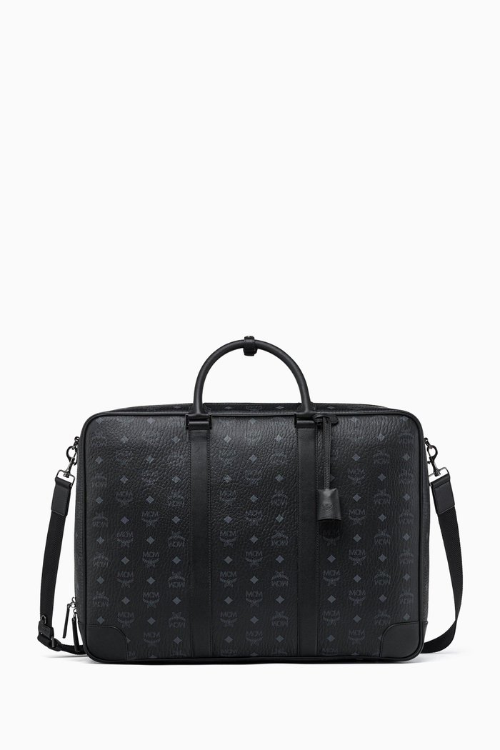 Large Ottomar Suitcase in Visetos Coated Canvas, Black