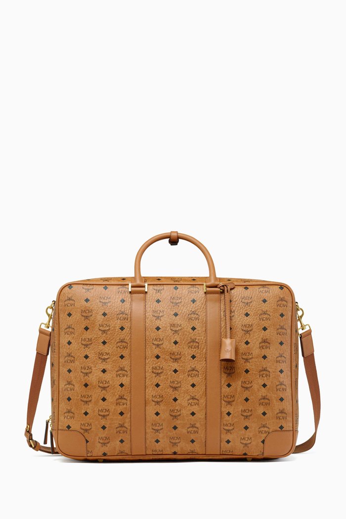 Large Ottomar Suitcase in Visetos Coated Canvas, Brown