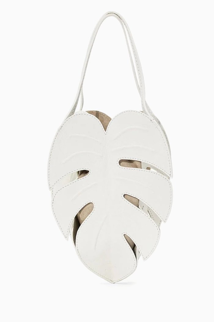 

Palm Handbag in Leather, White
