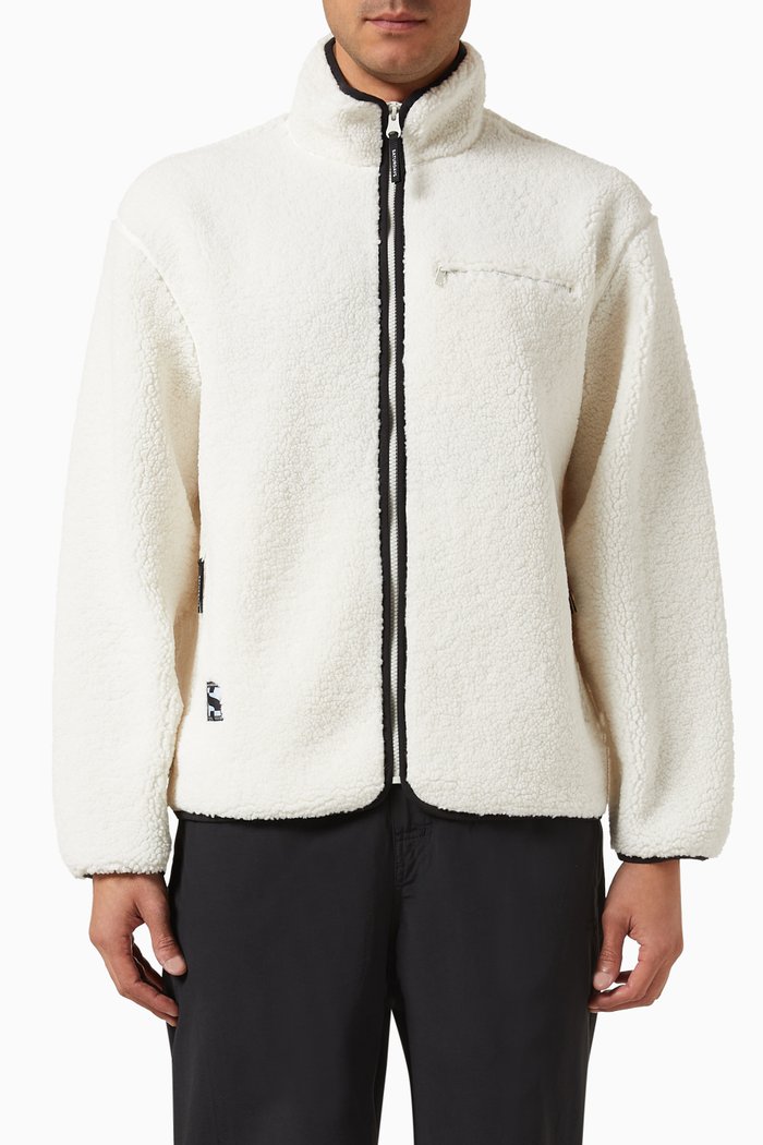 

Spencer Zip Jacket in Fleece, Neutral