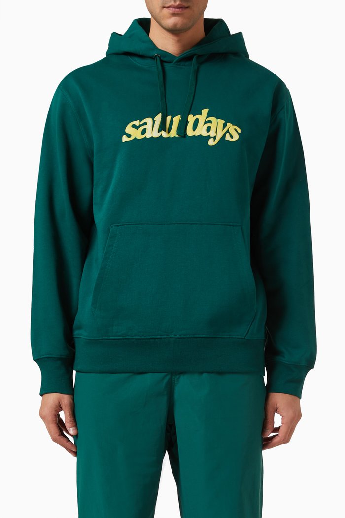 

Ditch Movement Hoodie in Cotton Fleece, Green