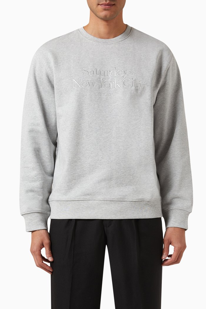 

Bowery Miller Sweatshirt in Cotton Terry, Grey
