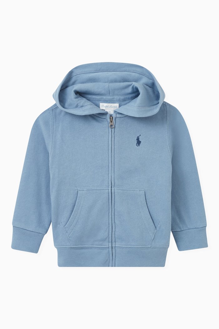 

Long Sleeve Sweatshirt in Knit, Blue