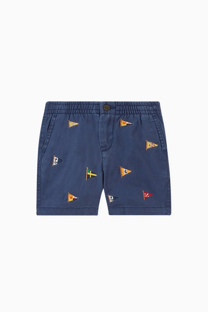 

Polo Prepster Embroidered Shorts in Cotton, Blue