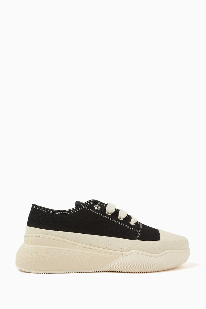 

Loop Low-top Sneakers in Cotton-blend Canvas, Black