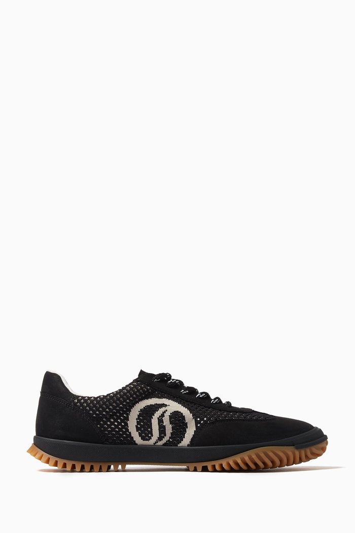 

S-Wave Sport Sneakers in Mesh, Black