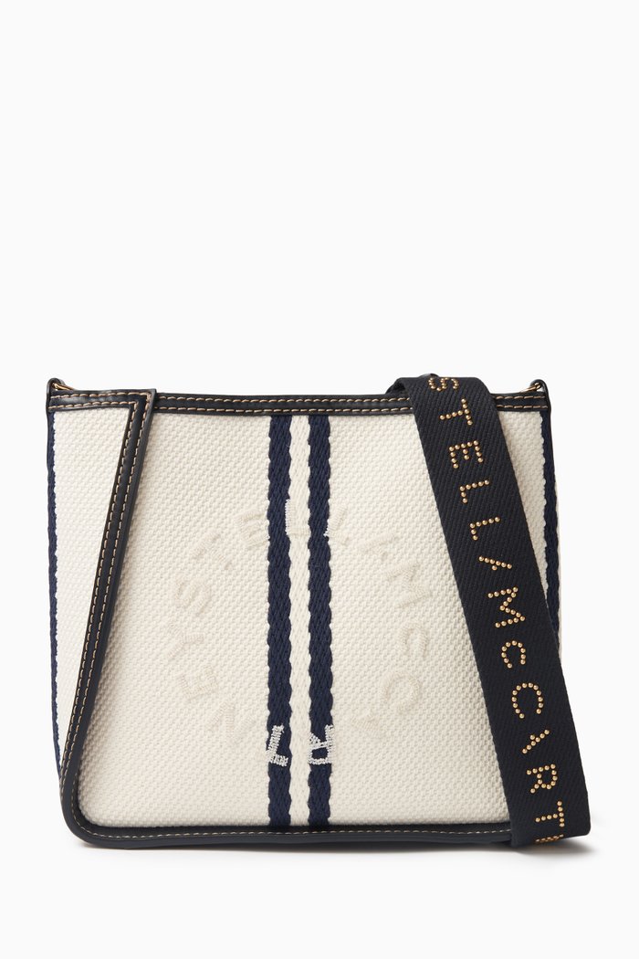 Logo Ryder Shoulder Bag in Cotton, White