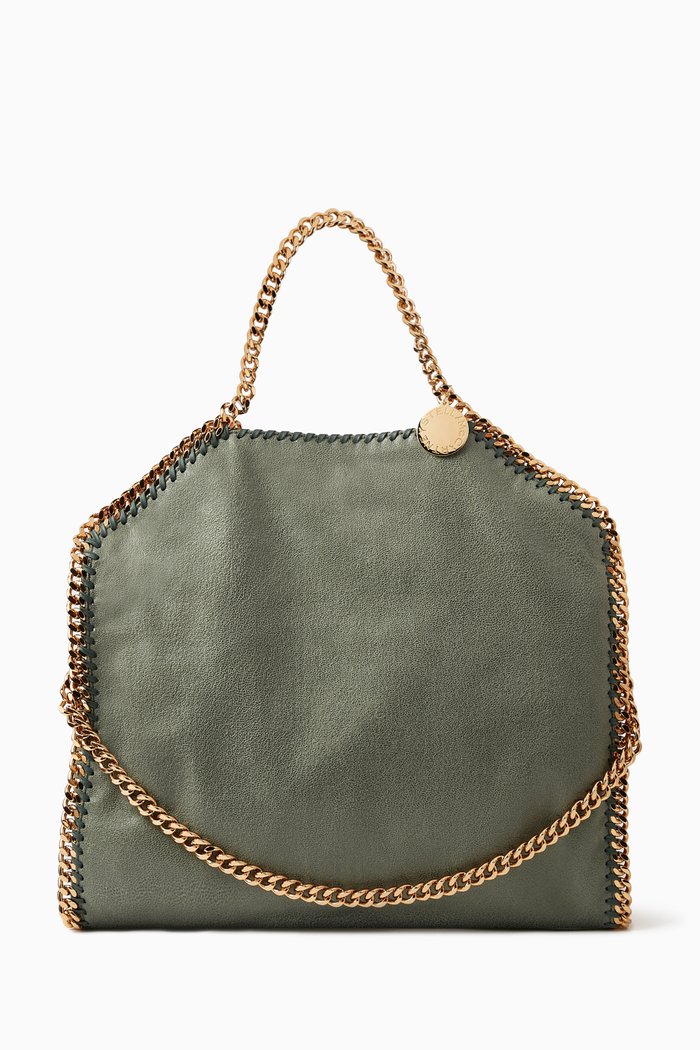 

Medium Falabella 3 chain bag in Eco Shaggy Deer, Green