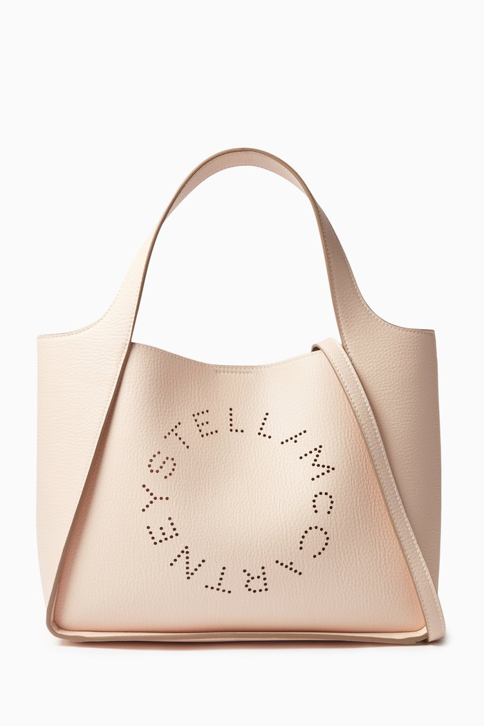 

Stella Logo Crossbody Bag in Grained Eco Alter Leather, Pink