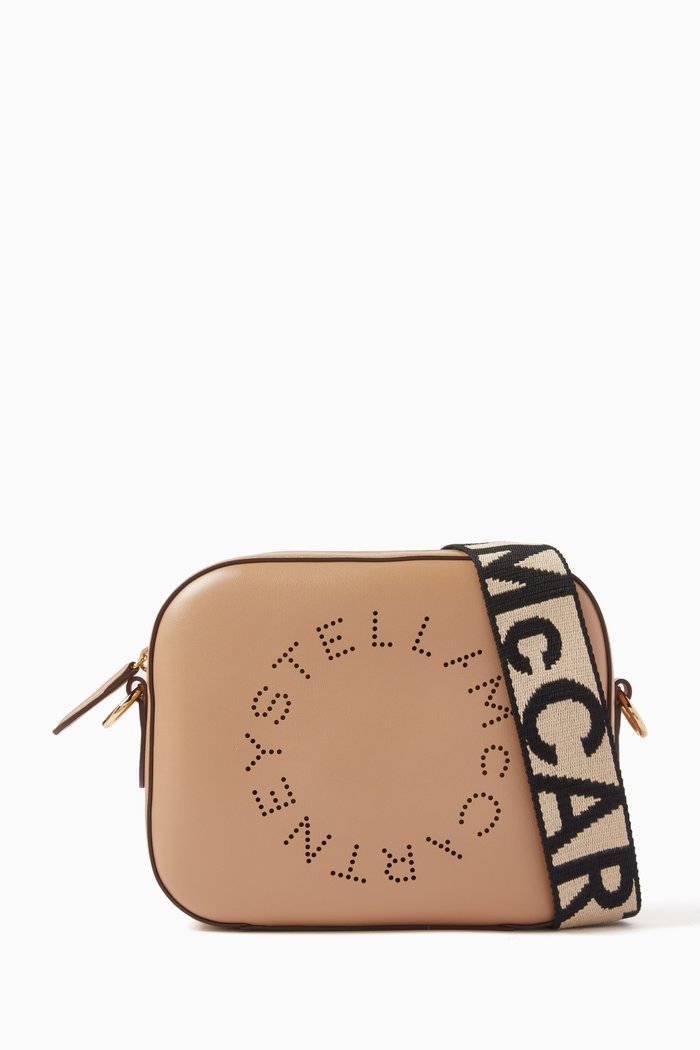 

Small Perforation Camera Bag in Eco Alter Leather, Neutral