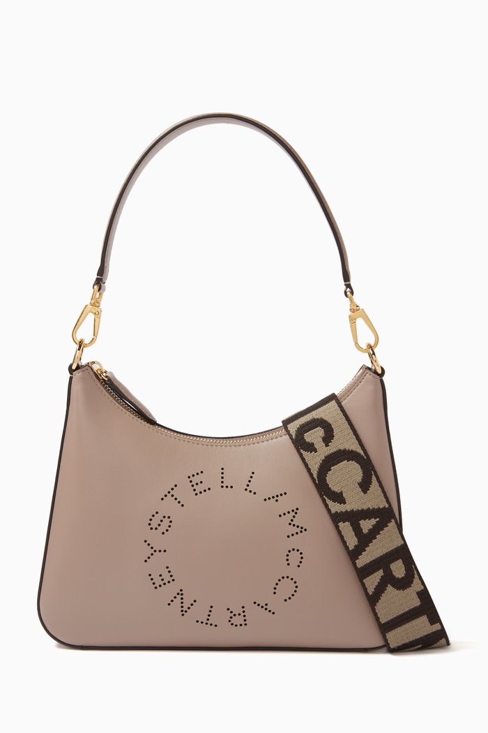 

Small Logo Shoulder Bag in Eco Alter Nappa, Green
