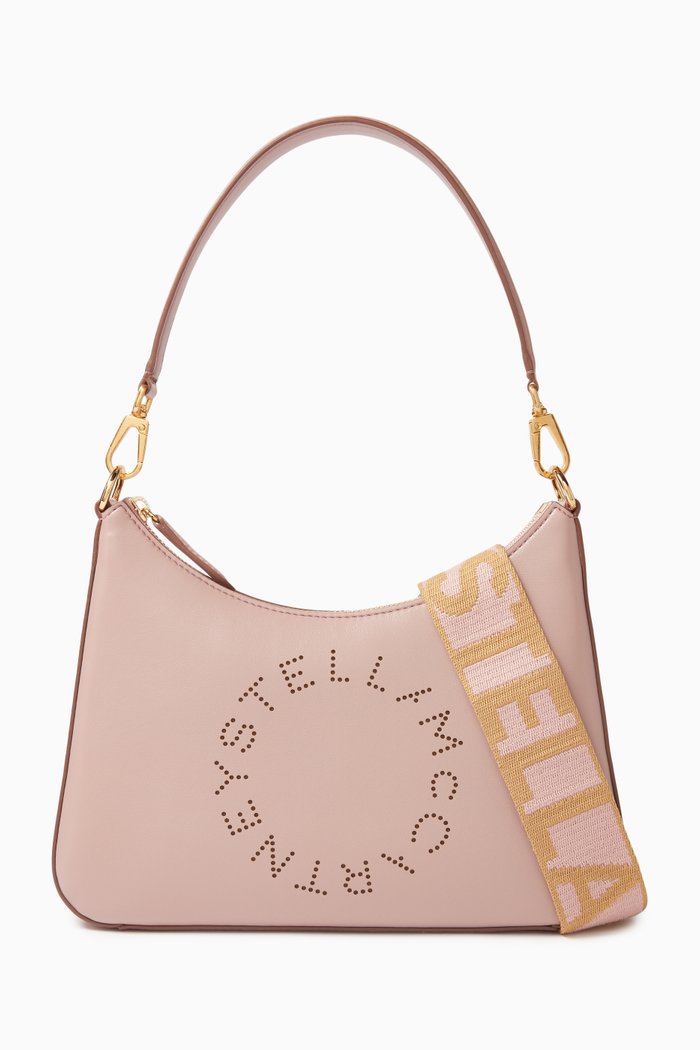 

Small Logo Shoulder Bag in Eco Alter Nappa, Pink