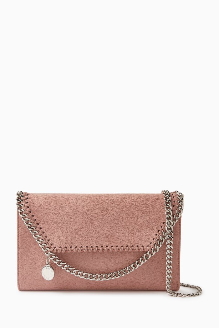 

Mini Falabella Wallet Crossbody Bag in Matte Shaggy Deer, Pink