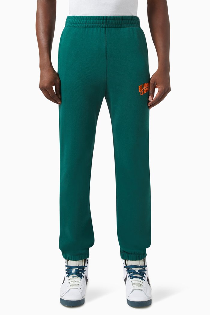 

Small Arch Logo Sweatpants in Cotton Loopback Jersey, Green
