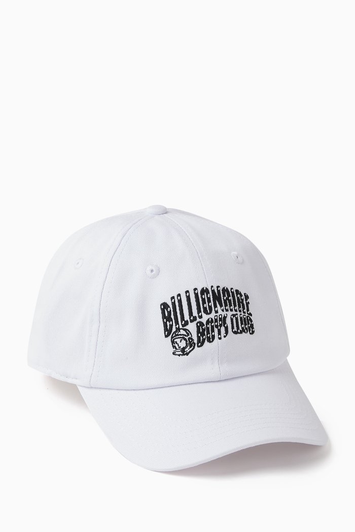 

Arch Logo Baseball Cap in Cotton, White