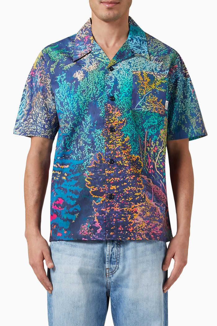 

Wilderness Print Shirt in Cotton, Multicolour