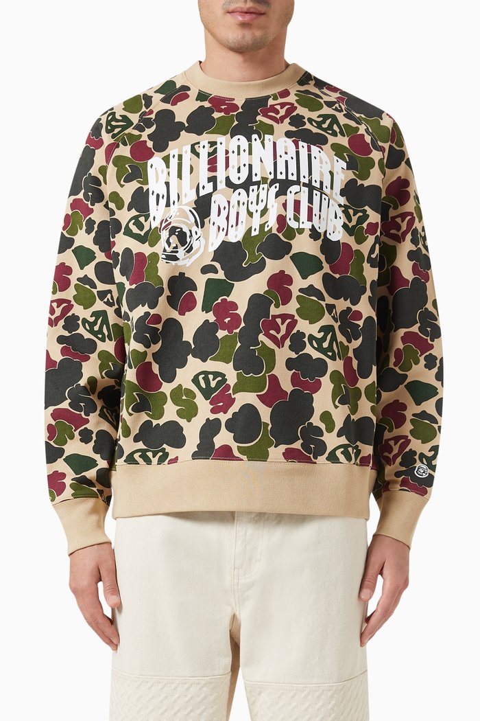 

Duck Camo Crewneck Sweatshirt in Cotton, Multicolour