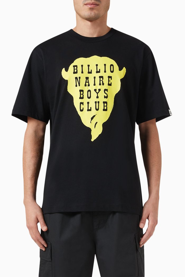 

Buffalo Logo Print T-Shirt in Cotton, Black