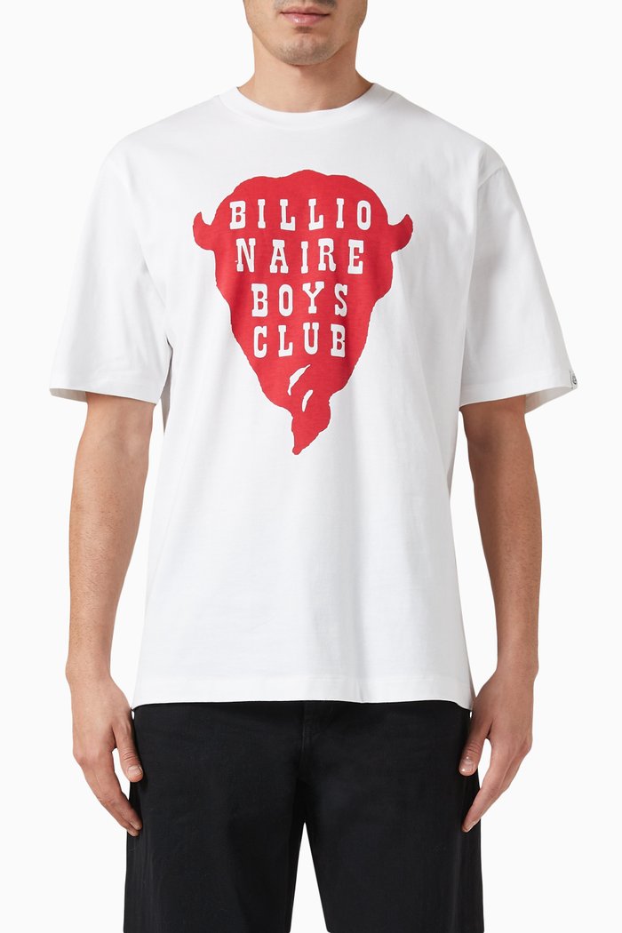 

Buffalo Logo Print T-Shirt in Cotton, White