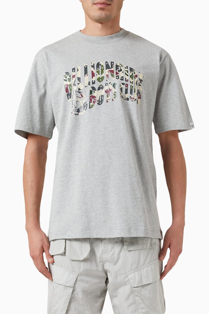 

Duck Camo Arch Logo Print T-shirt in Cotton, Grey