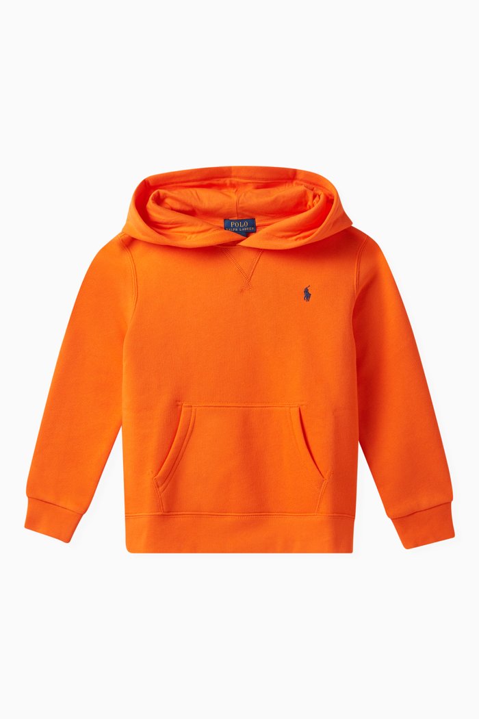 

Signature Logo Hoodie in Cotton, Orange