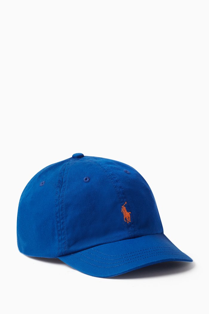 

Classic Logo Baseball Cap in Cotton Twill, Blue