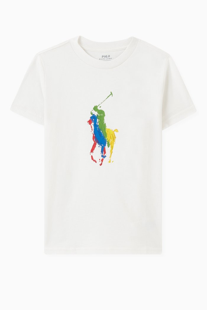 Logo-print T-shirt in Cotton, White