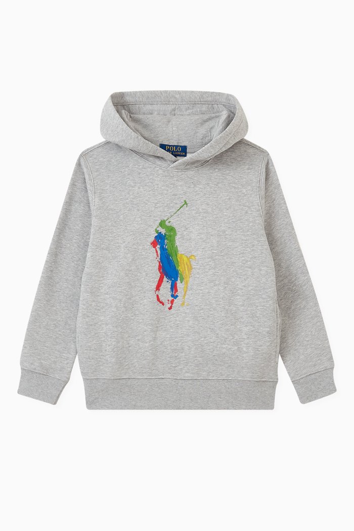 

Logo Hoodie in Cotton-blend, Grey