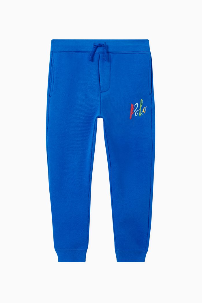Logo Pants in Cotton-blend, Blue