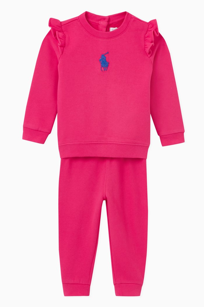 

Logo Tracksuit in Cotton-blend, Pink