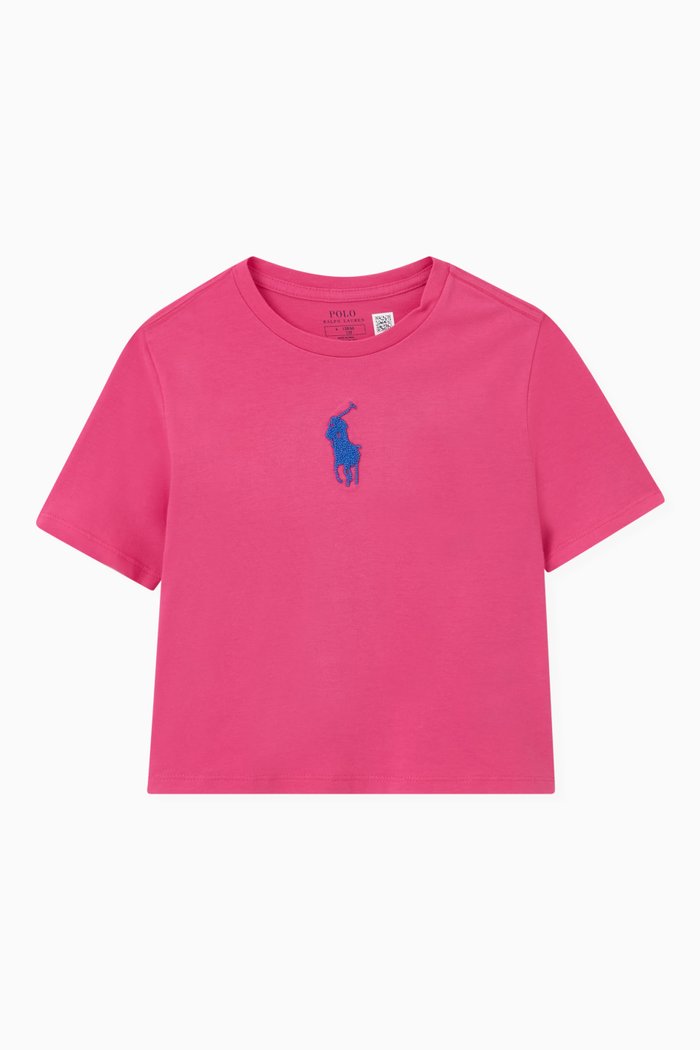 

Logo T-shirt in Cotton, Pink