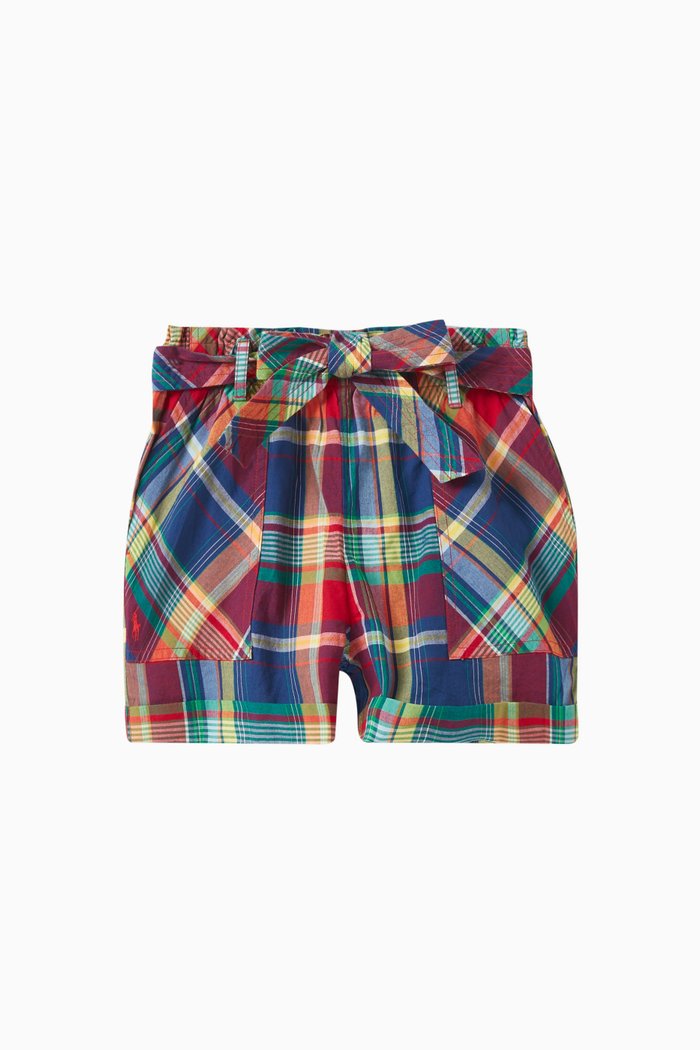 

Madras Pull-On Shorts in Cotton, Multicolour