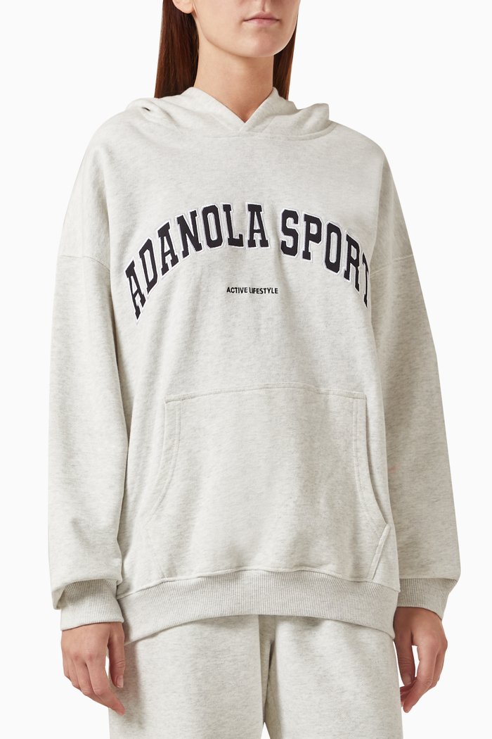 

ADA Sport Logo Hoodie in Cotton-fleece, Grey