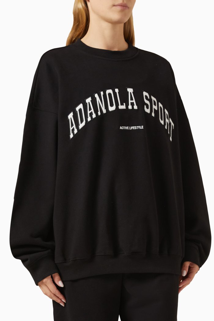

ADA Sport Logo Sweatshirt in Cotton-fleece, Black