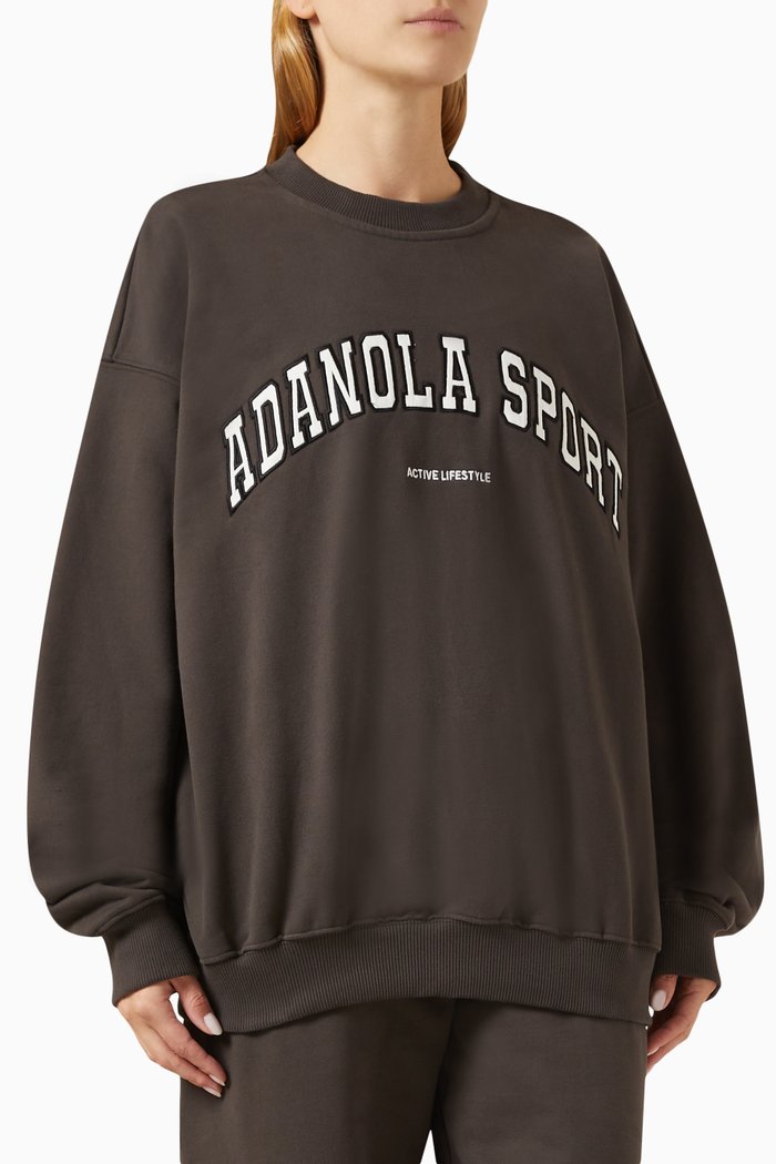

ADA Sport Logo Sweatshirt in Cotton-fleece, Brown