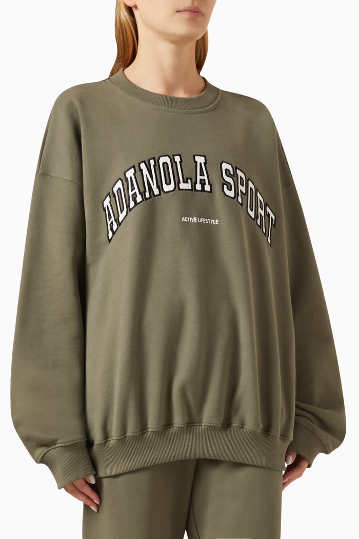 

ADA Sport Logo Sweatshirt in Cotton-fleece, Green