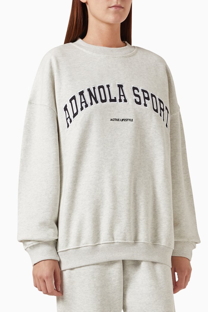 

ADA Sport Logo Sweatshirt in Cotton-fleece, Grey