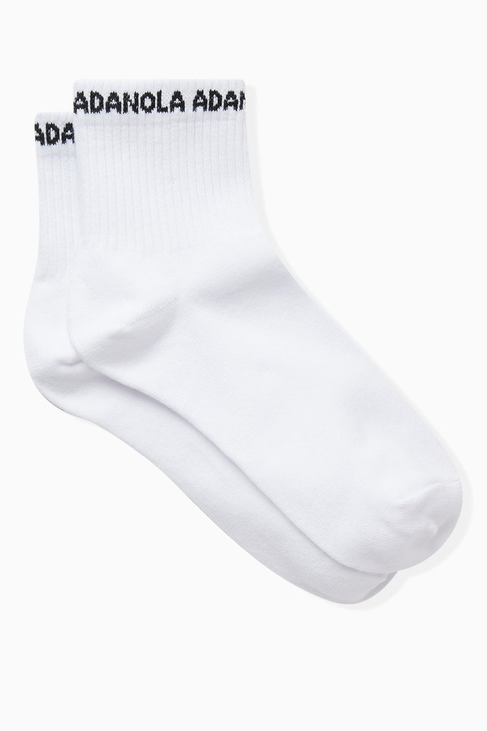 

Mid-length Socks in Organic Cotton-blend, White