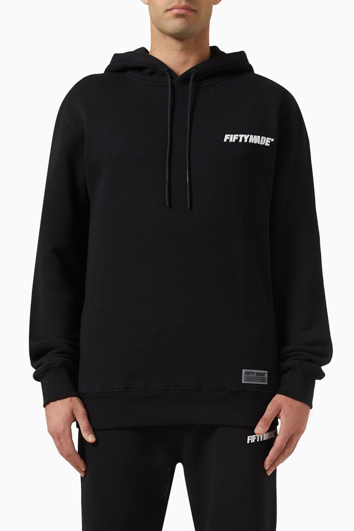 

Regular-fit Logo Hoodie in Organic Cotton, Black