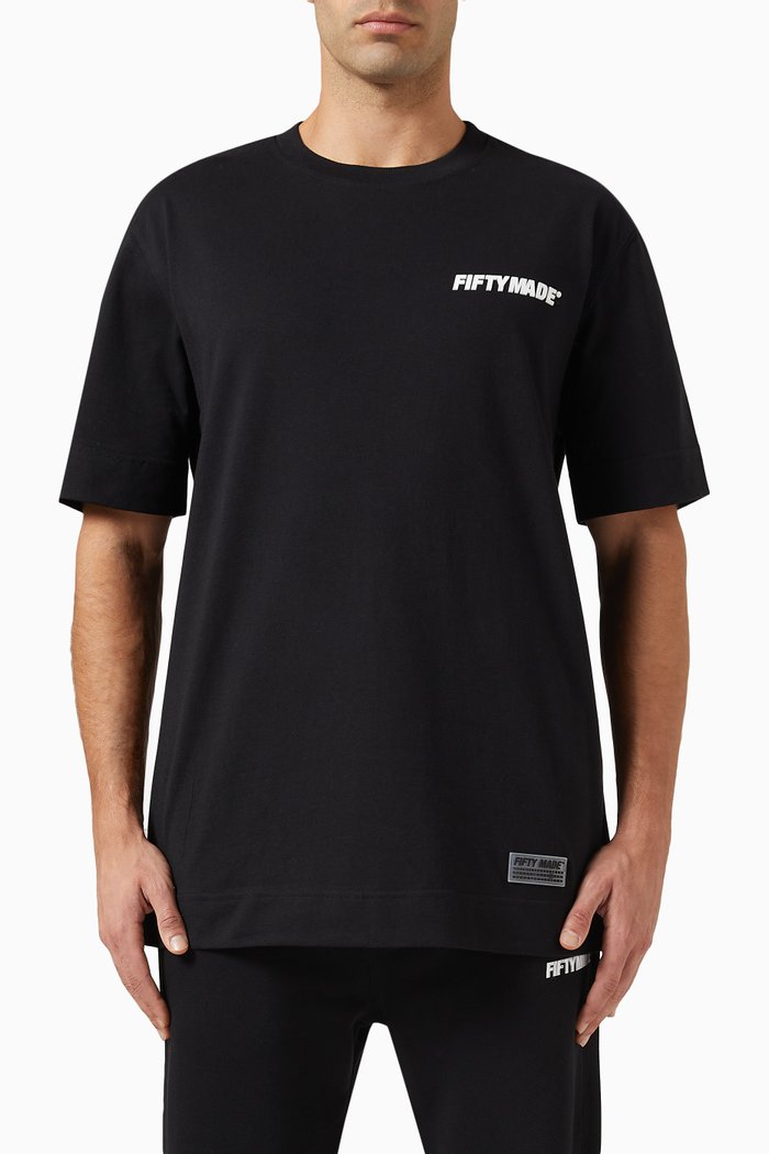 

Regular-fit Logo T-shirt in Organic Cotton, Black