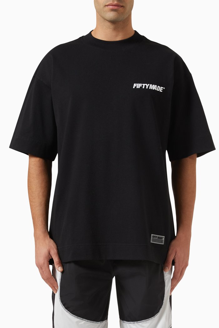 

Oversized Logo T-shirt in Organic Cotton, Black