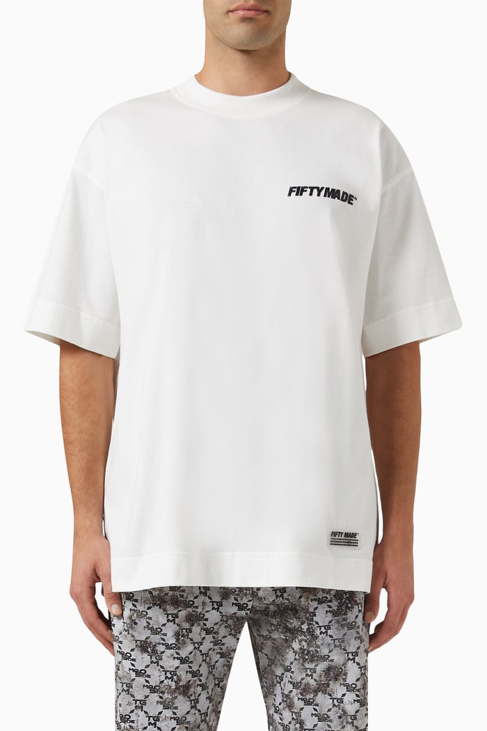

Oversized Logo T-shirt in Organic Cotton, Neutral