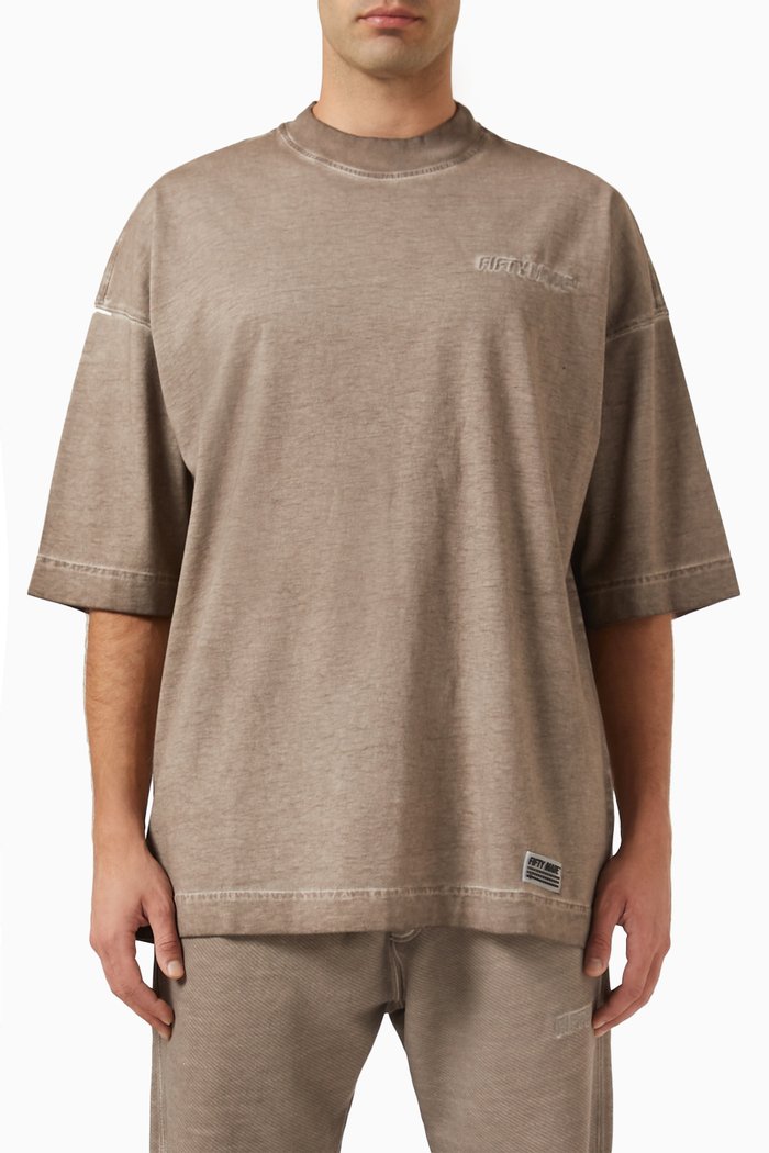 

Oversized Vintage T-shirt in Organic Cotton, Neutral