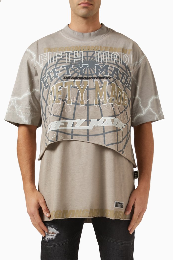

Oversized Vintage Logo T-shirt in Organic Cotton, Neutral
