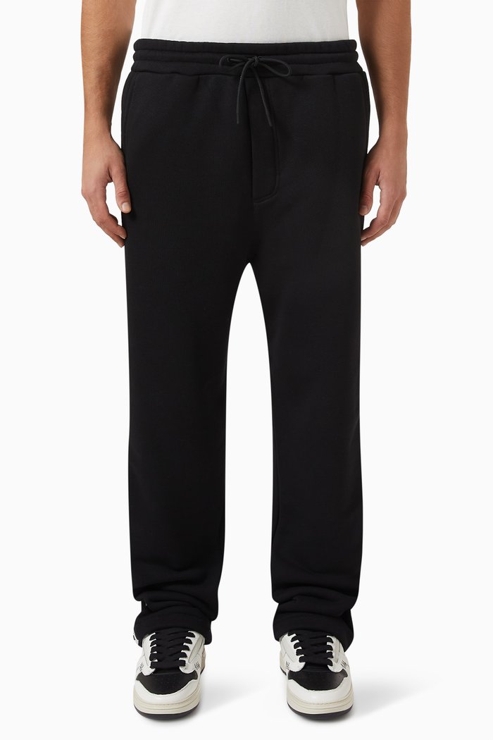 

Logo-tape Sweatpants in Organic Cotton, Black