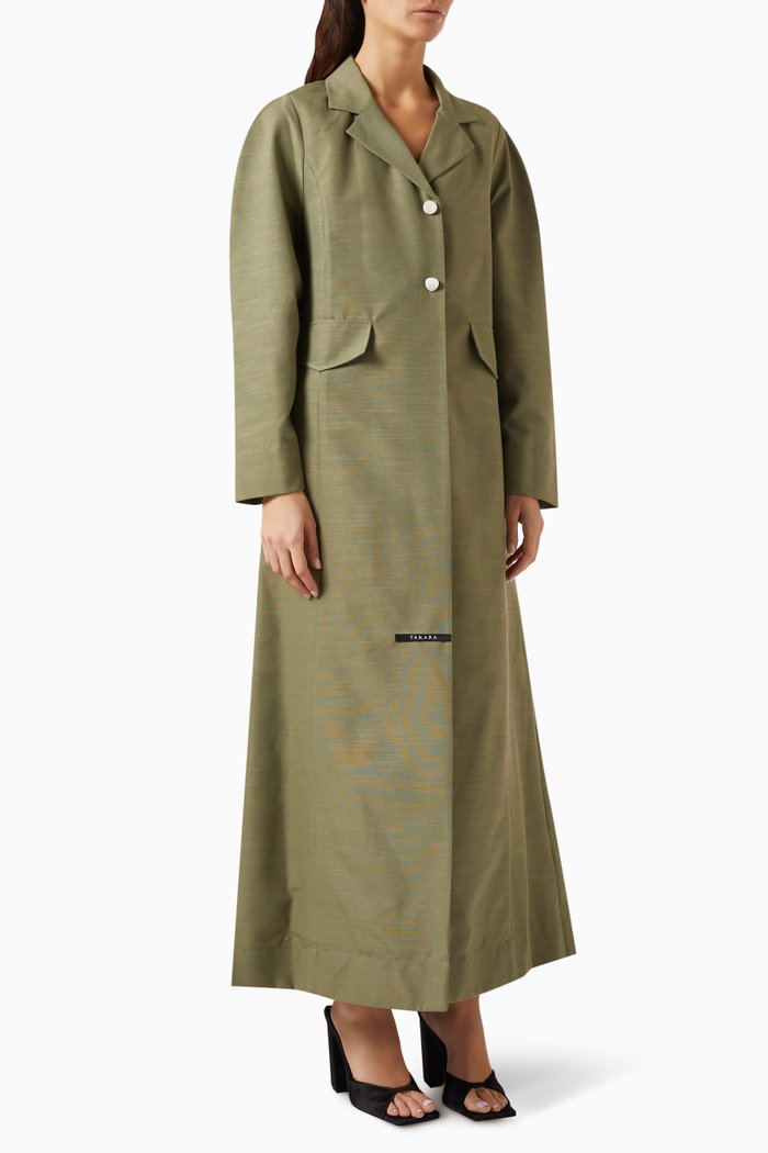 

Midori A-line Abaya, Green