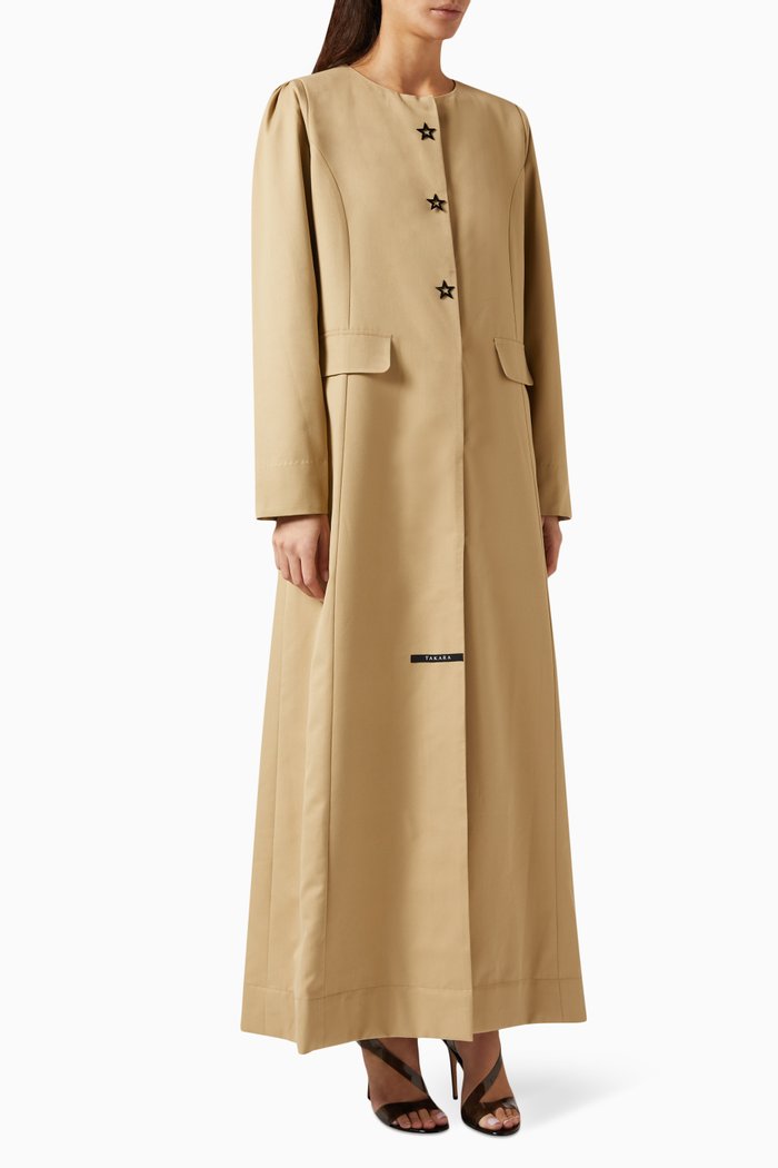 

Celeste Embroidered Abaya, Neutral