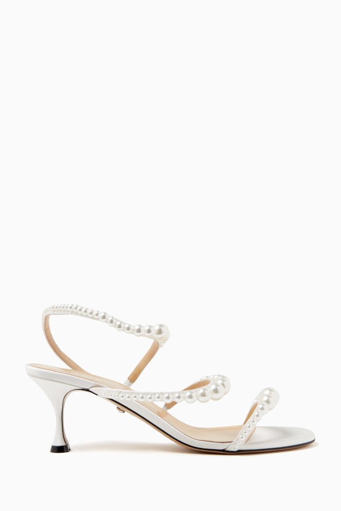 

Sirene 65 Sandals in Satin, White